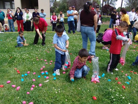 Children Gathering Easter Eggs